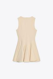 SHORT DRESS WITH BOWS AND GODET HEM