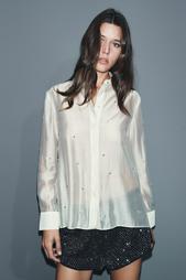 ZW COLLECTION EMBROIDERED SHIRT WITH JEWELS