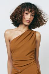 ASYMMETRIC ZIP DRESS