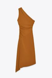 ASYMMETRIC ZIP DRESS