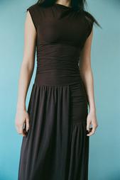 CONTRAST BALLOON TULLE DRESS