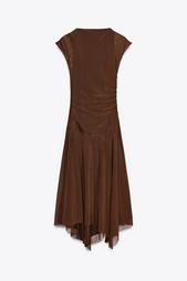GATHERED TULLE DRESS