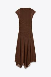 GATHERED TULLE DRESS