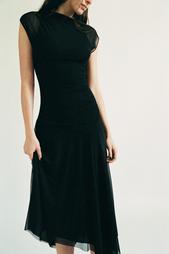 GATHERED TULLE DRESS