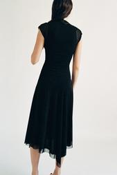 GATHERED TULLE DRESS