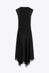 GATHERED TULLE DRESS