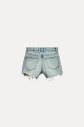 TRF RIPPED MID-RISE DENIM SHORTS