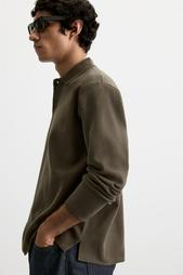 VISCOSE BLEND KNIT POLO SHIRT