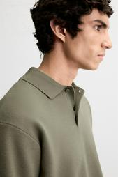 VISCOSE BLEND KNIT POLO SHIRT