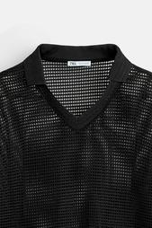 MESH TEXTURED POLO SHIRT