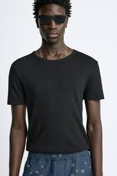 BASIC RIBBED T-SHIRT