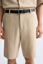 TEXTURED BERMUDA SHORTS