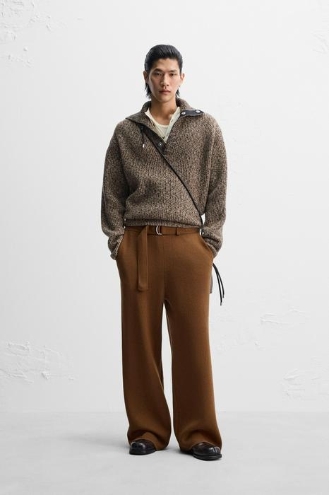 NANUSHKA X ZARA BELTED KNIT TROUSERS