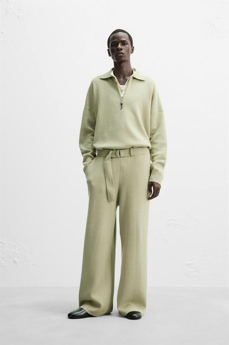 NANUSHKA X ZARA BELTED KNIT TROUSERS