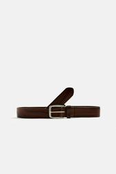 VINTAGE-EFFECT LEATHER BELT