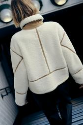 DOUBLE-FACED FAUX SHEARLING JACKET