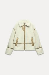 DOUBLE-FACED FAUX SHEARLING JACKET