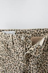 ANIMAL PRINT FLARED JEANS