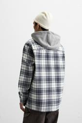 OVERSHIRT WITH CONTRASTING HOOD