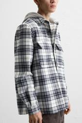 OVERSHIRT WITH CONTRASTING HOOD