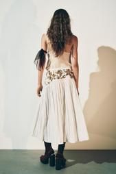 ZW COLLECTION MIDI SKIRT WITH BEADED YOKE