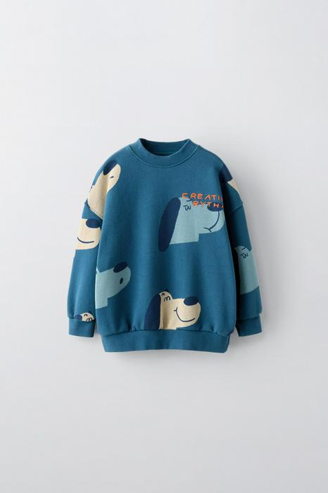 DOG PRINT SWEATSHIRT