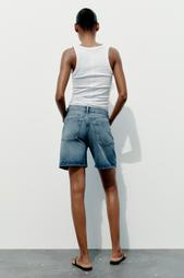 TRF MID-RISE DENIM BERMUDA SHORTS