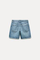 TRF MID-RISE DENIM BERMUDA SHORTS