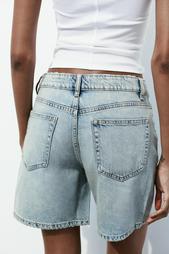 TRF MID-RISE DENIM BERMUDA SHORTS