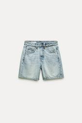 TRF MID-RISE DENIM BERMUDA SHORTS