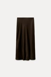 SATIN MIDI SKIRT