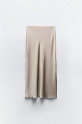 SATIN MIDI SKIRT