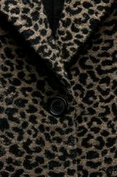 ANIMAL PRINT WOOL BLEND COAT ZW COLLECTION