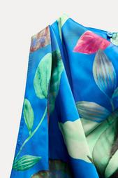 SATIN TROPICAL PRINT TOP