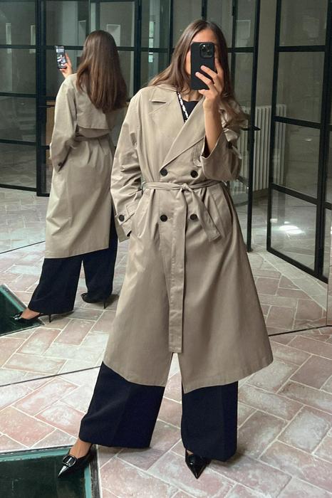 LONG TRENCH COAT WITH BELT