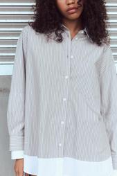 OVERSIZED POPLIN SHIRT WITH DOUBLE CUFFS