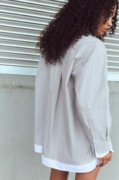 OVERSIZED POPLIN SHIRT WITH DOUBLE CUFFS