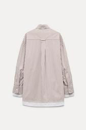 OVERSIZED POPLIN SHIRT WITH DOUBLE CUFFS