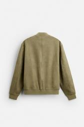 FAUX SUEDE BOMBER JACKET