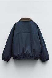 BOMBER JACKET WITH CONTRAST COLLAR