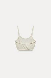 FINE KNIT OPENWORK BRALETTE