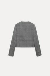 SHORT HOUNDSTOOTH BLAZER