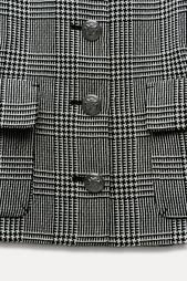 SHORT HOUNDSTOOTH BLAZER