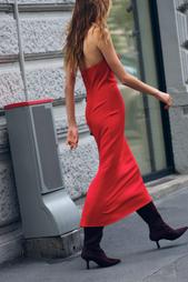 HALTER NECK MIDI DRESS