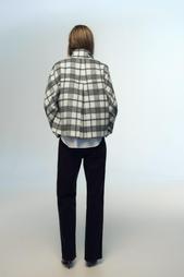 CHECKED HIGH-NECK JACKET