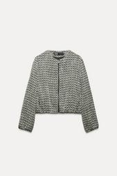 HERRINGBONE BOMBER JACKET