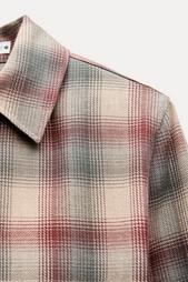 ZW COLLECTION CHECK SHIRT WITH SHOULDER PADS