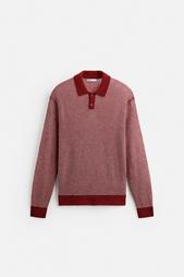 CONTRAST KNIT POLO SHIRT