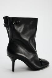 LEATHER ANKLE BOOTS WITH ROUNDED TOE