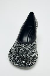 HEELED SHOES WITH RHINESTONES